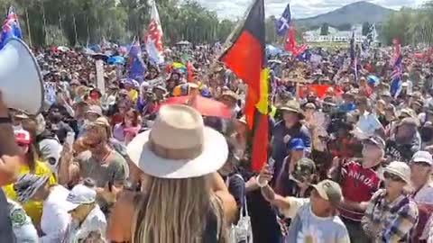 Live: Canberra Parliament House Protest 08/02/2022 Video 3 of 7