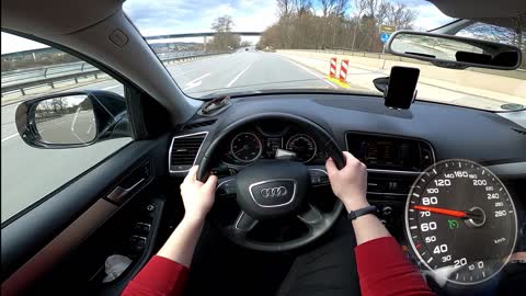 2016 Audi Q5 2.0TDI (150PS) POV drive + Autobahn Top Speed