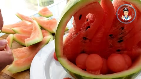 DIY Fruit Art | Watermelon Swan | Fruit & Vegetable Carving Lessons