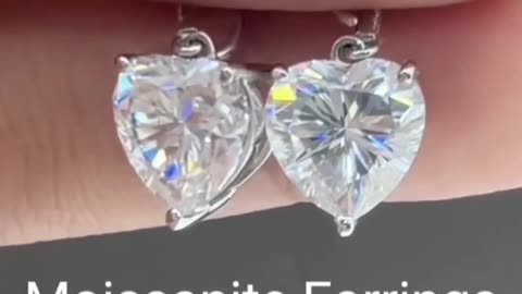 Karren Heart Shaped Moissanite Earrings