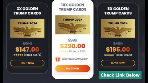 Golden Plated Trump 2024 Card