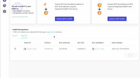 HOW TO CONVERT RBTC TO BTC USING RIFONCHAIN