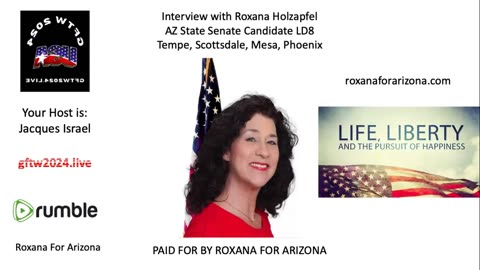 Roxana Holzapfel, AZ State Senate LD8 Candidate, and Opponent, Athena Salman, with Hamas Supporters