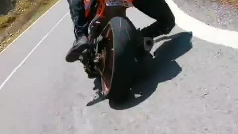 Amazing biker on their top speed