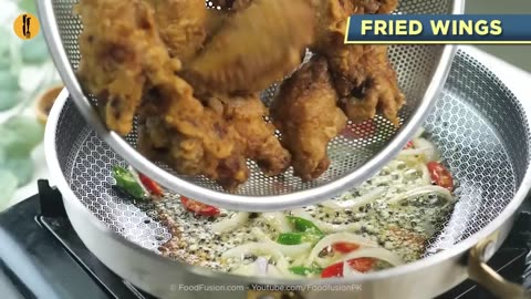 Chinese Crispy Salt &amp; Pepper Wings Recipe by Food Fusion