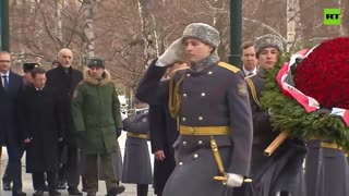 Syrian President Lays Wreath At Tomb Of Unknown Soldier In Moscow