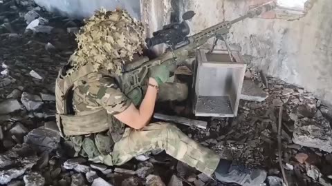 Combat work of sniper pairs of Russian Airborne Forces