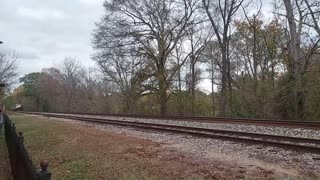 Train watching at Terry, Mississippi