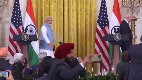 PM Modi & US President Joe Biden at the Joint Press Conference at White House