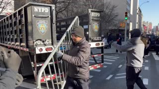 Steel Barricades Are Placed Around The Manhattan Criminal Court In Shocking Move