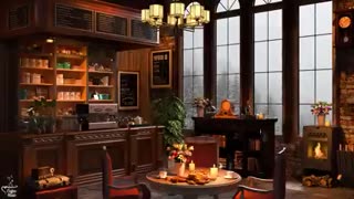 Cozy Winter Coffee Shop Ambience with Smooth Jazz Music Relaxing Jazz Instrumental Music to Study