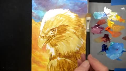American Bald Eagle Head Oil Painting Time-lapse | "Be Bold"