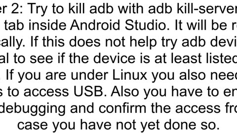 Android Studio 39Loading Devices39 unable to active