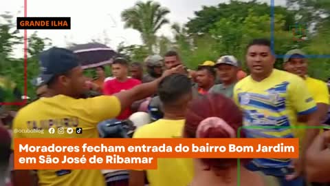 Moradores fecham estrada do bairro Bom Jardim em São José de Ribamar