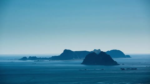 the islands of vaeroy and mosken foreground lofoten archipelago norway
