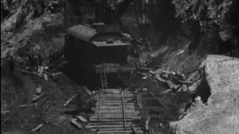 Pennsylvania Tunnel Excavation (1905 Original Black & White Film)