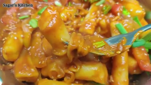 Tteokbokki _ Rice Cake Recipe _ Korean Recipe _ चल