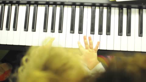 21-month-old baby playing the piano!
