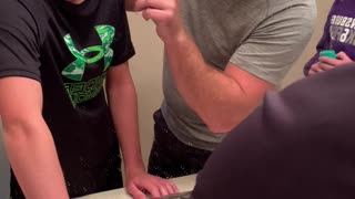 Son Learns to Shave