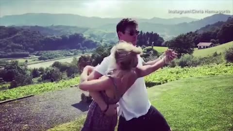 Chris Hemsworth gives Elsa Pataky a 'Lesson' in Salsa dancing