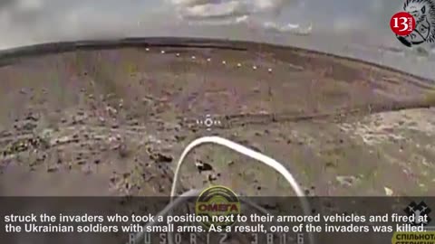 Drone follows desperate Russians who were hiding near downed military equipment and trying to flee