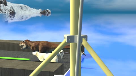 Animal Crossing Race EP-1 T-Rex vs. Cow vs. Dog vs. Polar Bear! Who Will Triumph?