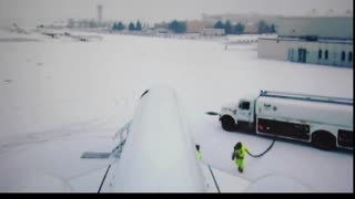 Snow Departure Tail Camera of Fuel Truck