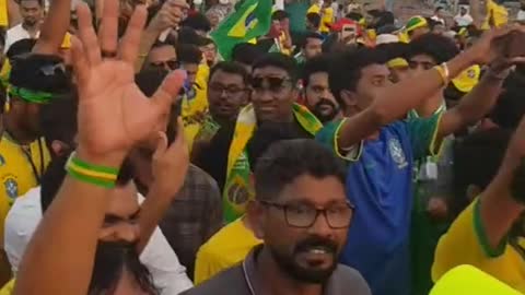 Brasil fans at Qatar world cup