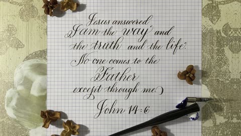 Calligraphy Handwriting John 14:6