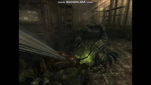 Corvega Factory | Giant Ant Queen v Giant Radscorpion Screenshot - Fallout 3 (2008)