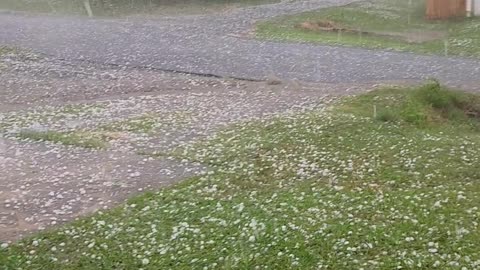 Hailstorm in London, Arkansas