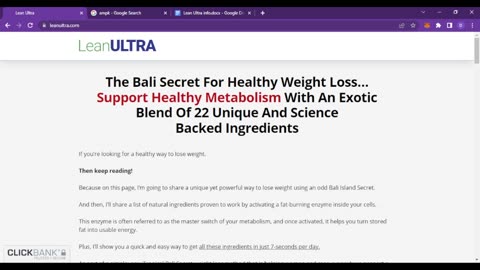 LEAN ULTRA REVIEWs- BALI SECRET ACTIVATES AMPK ENZYME IN YOUR BODY increasing metabolism (leanultra)