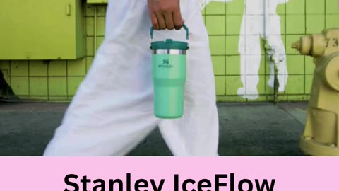 IceFlow Stainless Steel Tumbler with Straw.