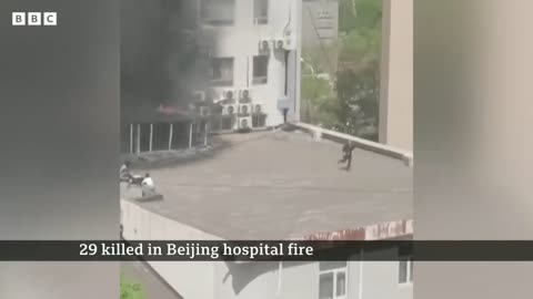 Beijing hospital fire: 12 people detained after blaze kills patients - BBC News