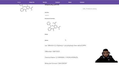 cas: 1898-66-4 2,2-Diphenyl-1-picrylhydrazyl (free radical) DPPH