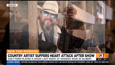 Country singer suffers heart attack after performance in Gilbert