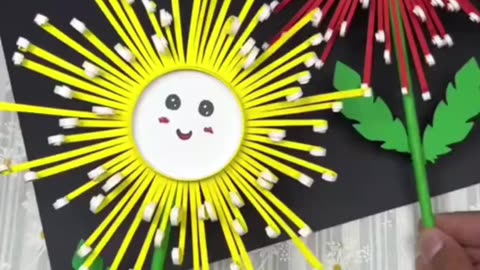 funny , Make sunflowers out of paper