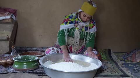 IRAN Daily Village Life! Baking Lavash Bread and Having