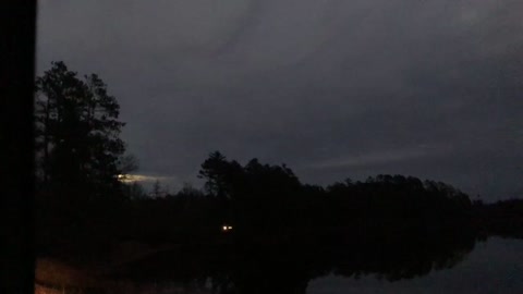 Sunset and moonrise over Franklin Lake
