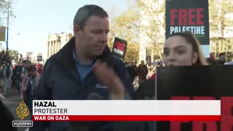 Hundreds of thousands rally in London demanding Gaza ceasefire