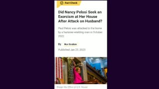 NANCY PELOSI SEEKS PRIEST TO PERFORM EXORCISM IN HER HOME 😲