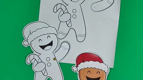 Waving Gingerbread Man Paper Craft for Holidays