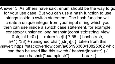 How to use a full name in switch statement for readabilty