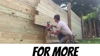 How to Build Wood Fence: 😎 Woodworking Tips 😎 #woodworking #buildfencegate #shorts