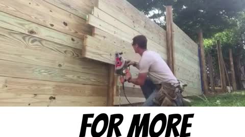 How to Build Wood Fence: 😎 Woodworking Tips 😎 #woodworking #buildfencegate #shorts