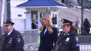 Ivanka Trump arrives at the courthouse this morning