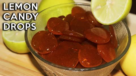 Homemade Lemon Candy Drops _ How to make Lemon ROCK CANDY _ Lemon Drops Recipe _ Candy Making