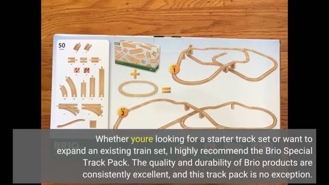 BRIO 33772 Special Track Pack | 50 Pieces of Wooden Tracks and Train Accessories for Kids