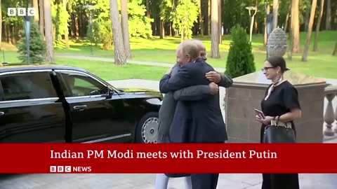 India PM Narendra Modi's visits Russia's Vladimir Putin | BBC News