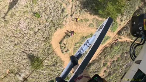 Video shows injured mountain biker airlifted off Cabrillo Highway, then transported to an ambulance